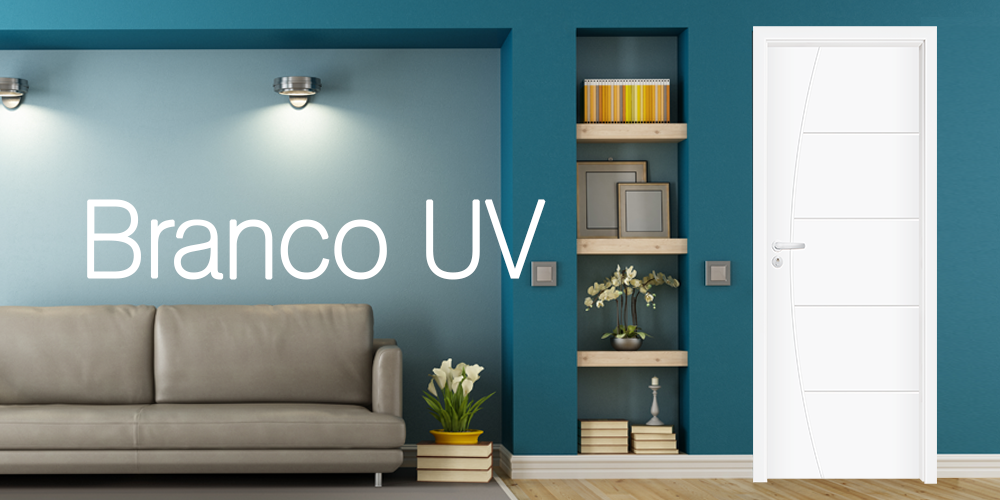 Kit Porta Pronta, Porta de Madeira de Giro Branco